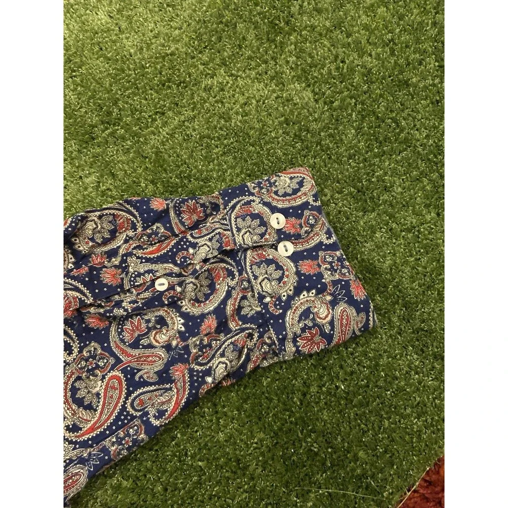 Cremieux Premium Paisley Shirt Men’s 3XB Long Sleeve Button Up Flip Cuff